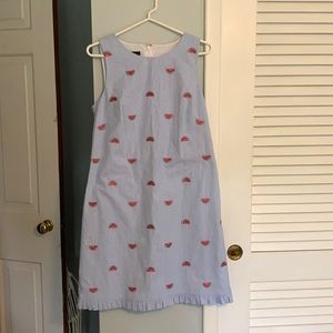 Talbots Watermelon Embroidered Shift Dress